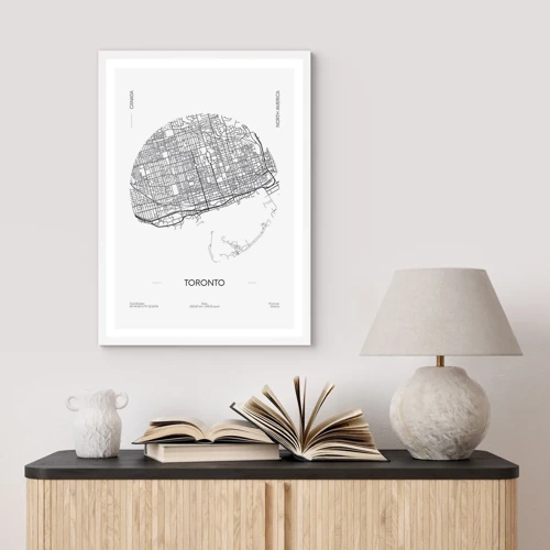 Poster in white frmae - Anatomy of Toronto - 40x50 cm