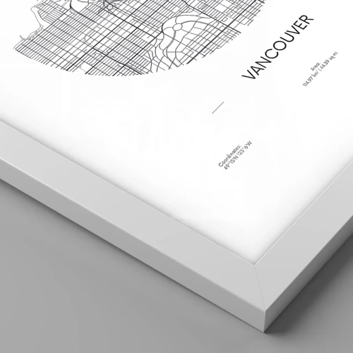 Poster in white frmae - Anatomy of Vancouver - 50x70 cm