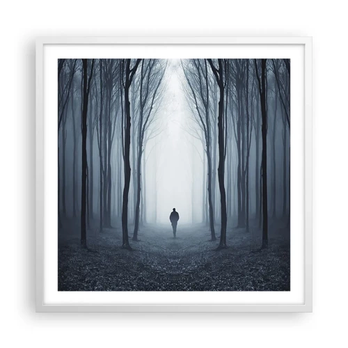 Poster in white frmae - And Everything is Straight and Bright - 60x60 cm