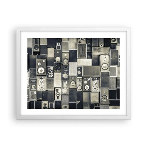 Poster in white frmae - And Music Is Playing - 50x40 cm