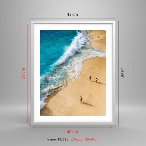 Poster in white frmae - And Next the Sun, Beach… - 40x50 cm