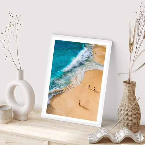 Poster in white frmae - And Next the Sun, Beach… - 40x50 cm