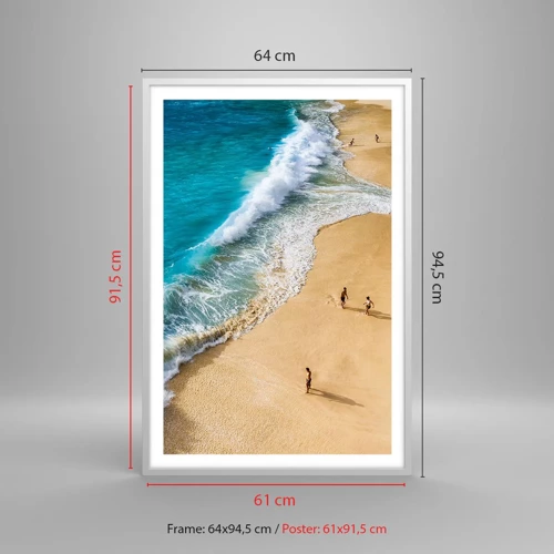 Poster in white frmae - And Next the Sun, Beach… - 61x91 cm