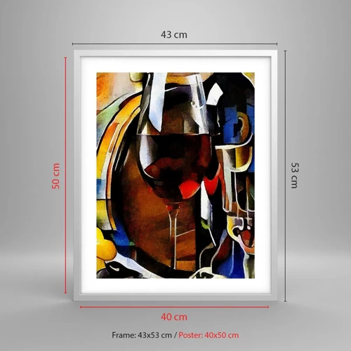 Poster in white frmae - And The World Fills With Colours - 40x50 cm