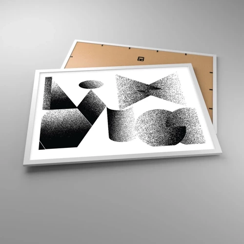 Poster in white frmae - Angles and Ovals - 70x50 cm