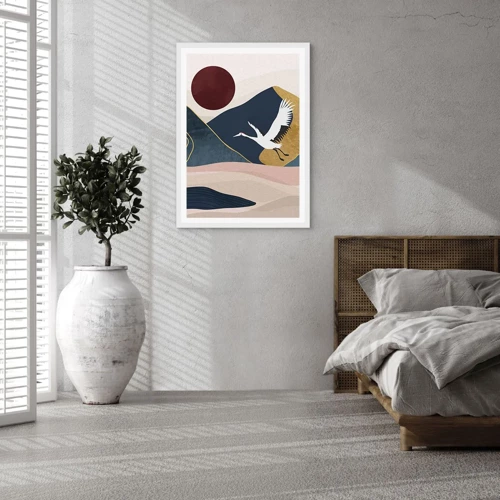 Poster in white frmae - Another Day Has Flown By - 50x70 cm