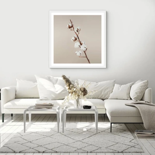 Poster in white frmae - At the Heart of Softness - 30x30 cm