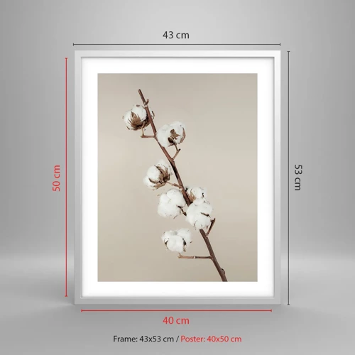 Poster in white frmae - At the Heart of Softness - 40x50 cm