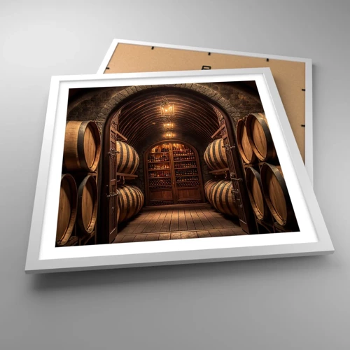 Poster in white frmae - Atmospheric Cellar - 50x50 cm