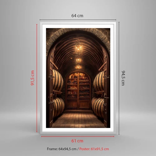 Poster in white frmae - Atmospheric Cellar - 61x91 cm