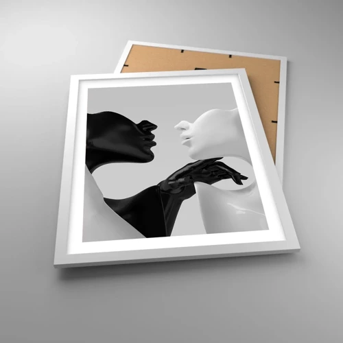 Poster in white frmae - Attraction - Desire - 40x50 cm