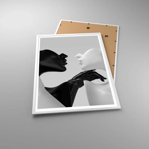 Poster in white frmae - Attraction - Desire - 70x100 cm