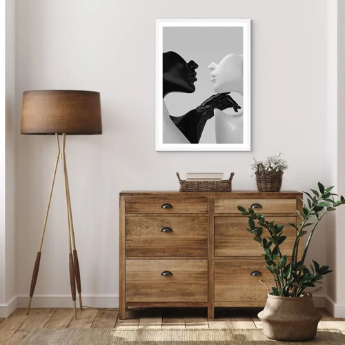 Poster in white frmae - Attraction - Desire - 70x100 cm