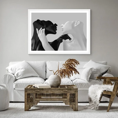 Poster in white frmae - Attraction - Desire - 70x50 cm