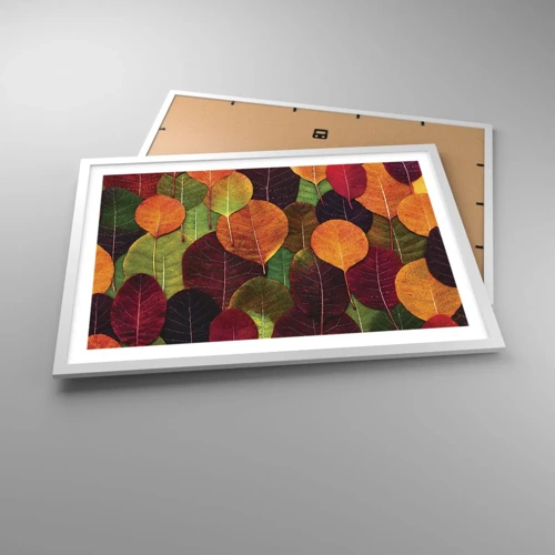 Poster in white frmae - Autumn Mosaics - 70x50 cm