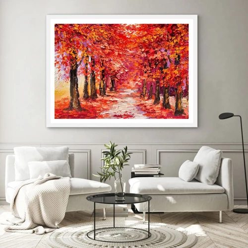 Poster in white frmae - Autumnal Impression - 40x30 cm