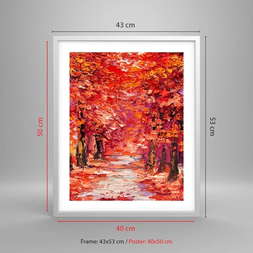 Poster in white frmae - Autumnal Impression - 40x50 cm
