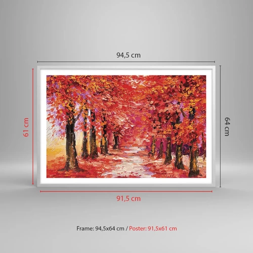 Poster in white frmae - Autumnal Impression - 91x61 cm