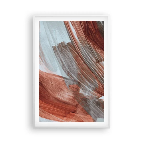 Poster in white frmae - Autumnal and Windy Abstract - 61x91 cm