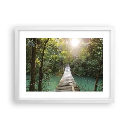 Poster in white frmae - Azure Water in Azure Forest - 40x30 cm