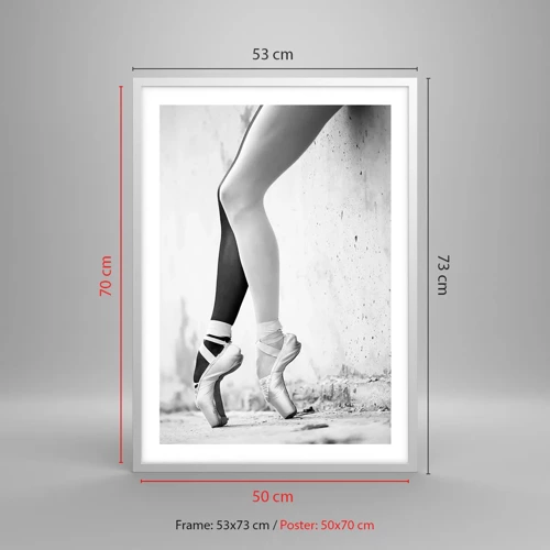 Poster in white frmae - Ballerina, Voila! - 50x70 cm