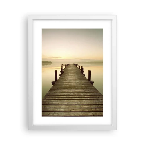 Poster in white frmae - Before Dawn, Dawn, Light - 30x40 cm