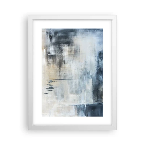 Poster in white frmae - Behind the Curtain of Blue - 30x40 cm