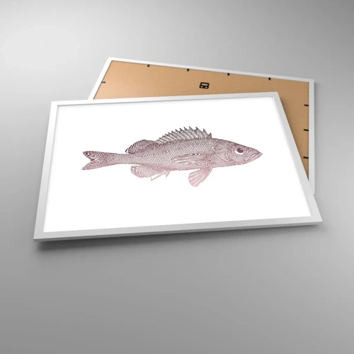 Poster in white frmae - Big-eyed Fish - 70x50 cm