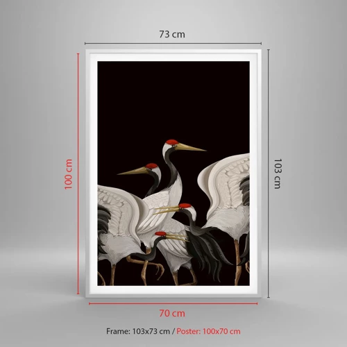 Poster in white frmae - Bird Affairs - 70x100 cm