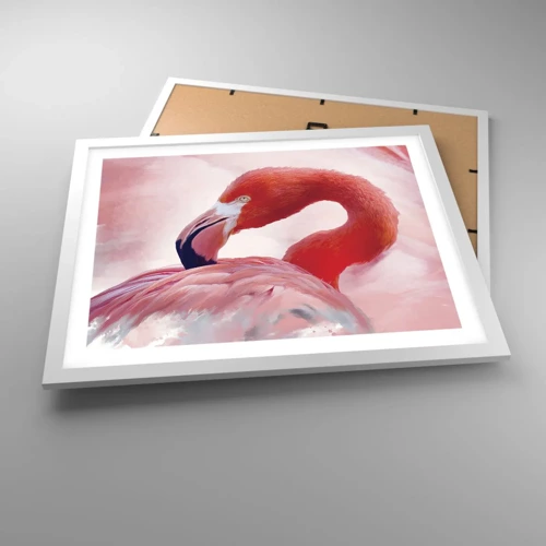 Poster in white frmae - Bird Look - 50x40 cm