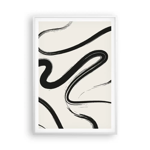 Poster in white frmae - Black and White Fancy - 70x100 cm