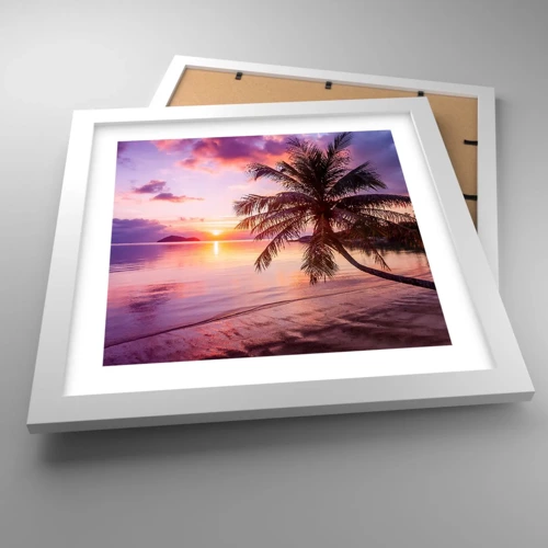 Poster in white frmae - Bliss up to the Horizon - 30x30 cm