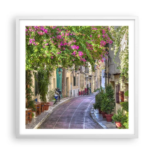 Poster in white frmae - Blooming Alley - 60x60 cm