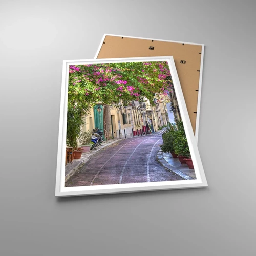 Poster in white frmae - Blooming Alley - 70x100 cm