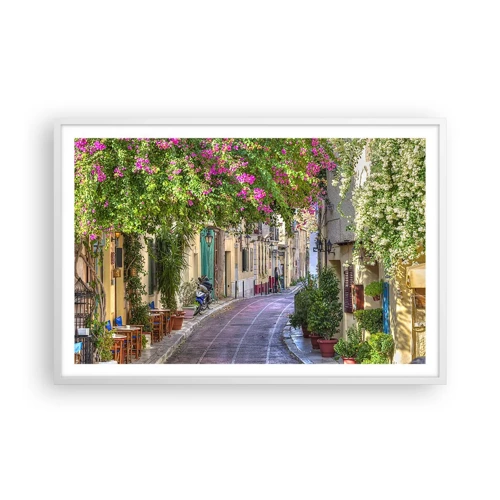 Poster in white frmae - Blooming Alley - 91x61 cm