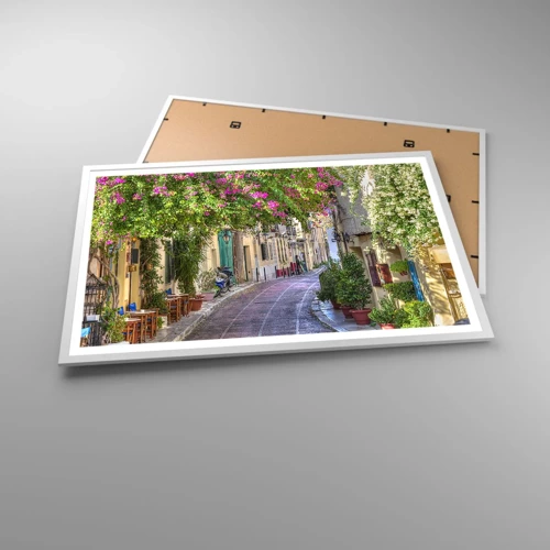 Poster in white frmae - Blooming Alley - 91x61 cm