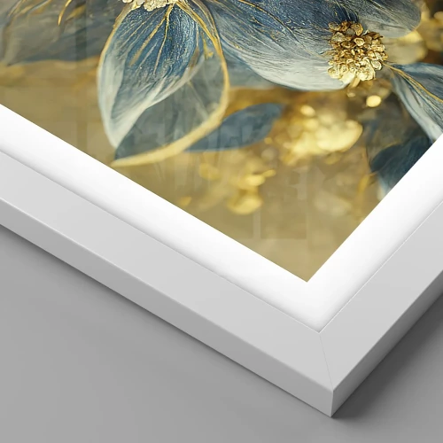 Poster in white frmae - Blossoming in Gold - 40x50 cm