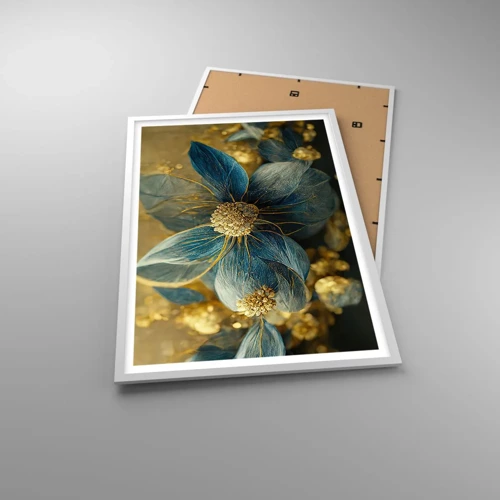 Poster in white frmae - Blossoming in Gold - 61x91 cm