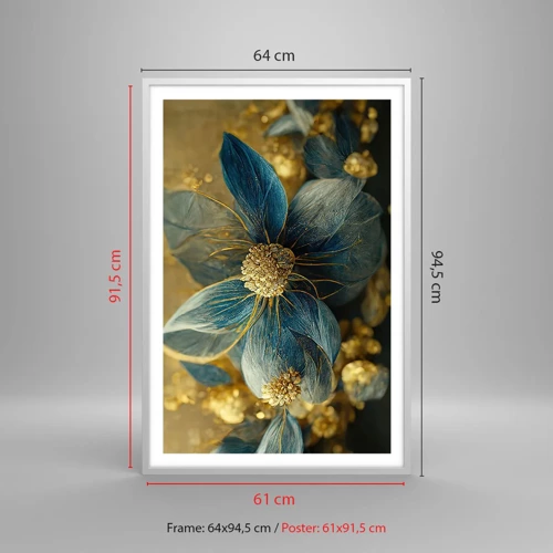 Poster in white frmae - Blossoming in Gold - 61x91 cm