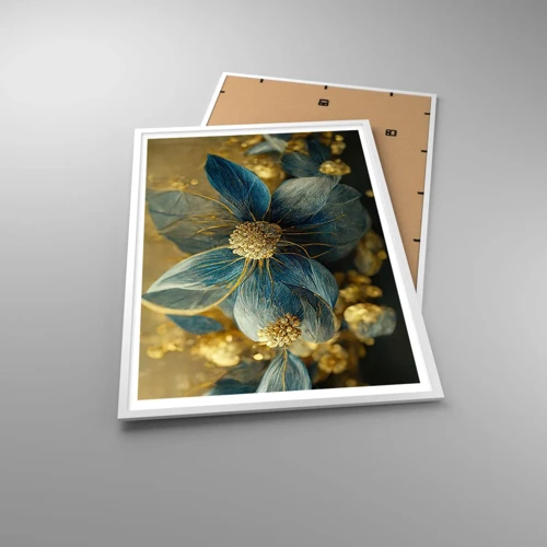 Poster in white frmae - Blossoming in Gold - 70x100 cm