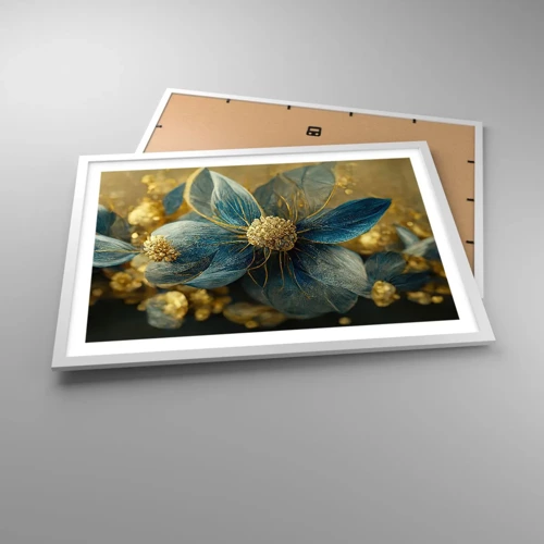 Poster in white frmae - Blossoming in Gold - 70x50 cm