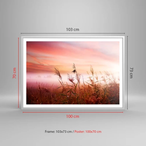 Poster in white frmae - Blowing in the Wind - 100x70 cm