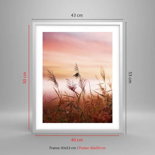 Poster in white frmae - Blowing in the Wind - 40x50 cm