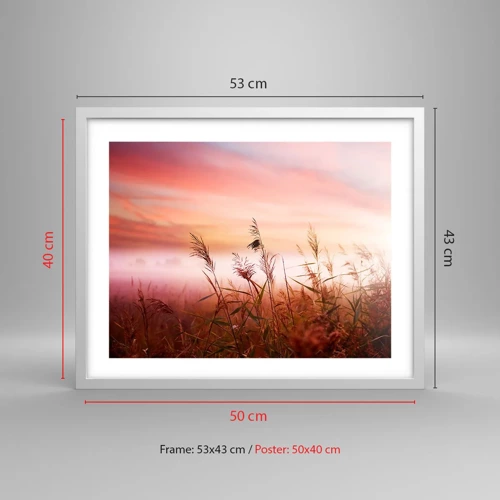 Poster in white frmae - Blowing in the Wind - 50x40 cm