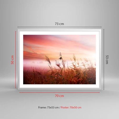 Poster in white frmae - Blowing in the Wind - 70x50 cm