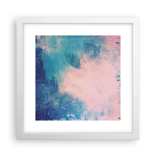 Poster in white frmae - Blue Hug - 30x30 cm