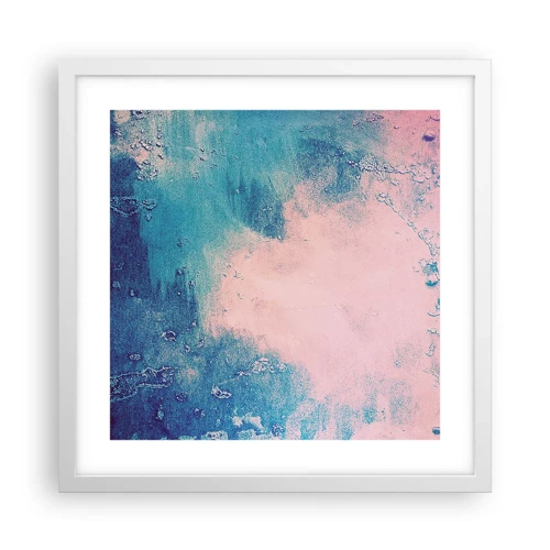 Poster in white frmae - Blue Hug - 40x40 cm
