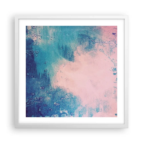 Poster in white frmae - Blue Hug - 50x50 cm