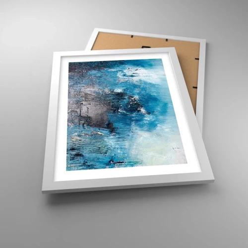 Poster in white frmae - Blue Rhapsody - 30x40 cm