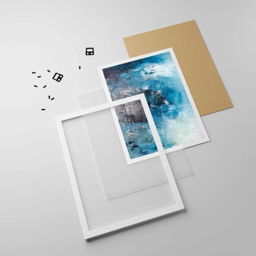 Poster in white frmae - Blue Rhapsody - 30x40 cm